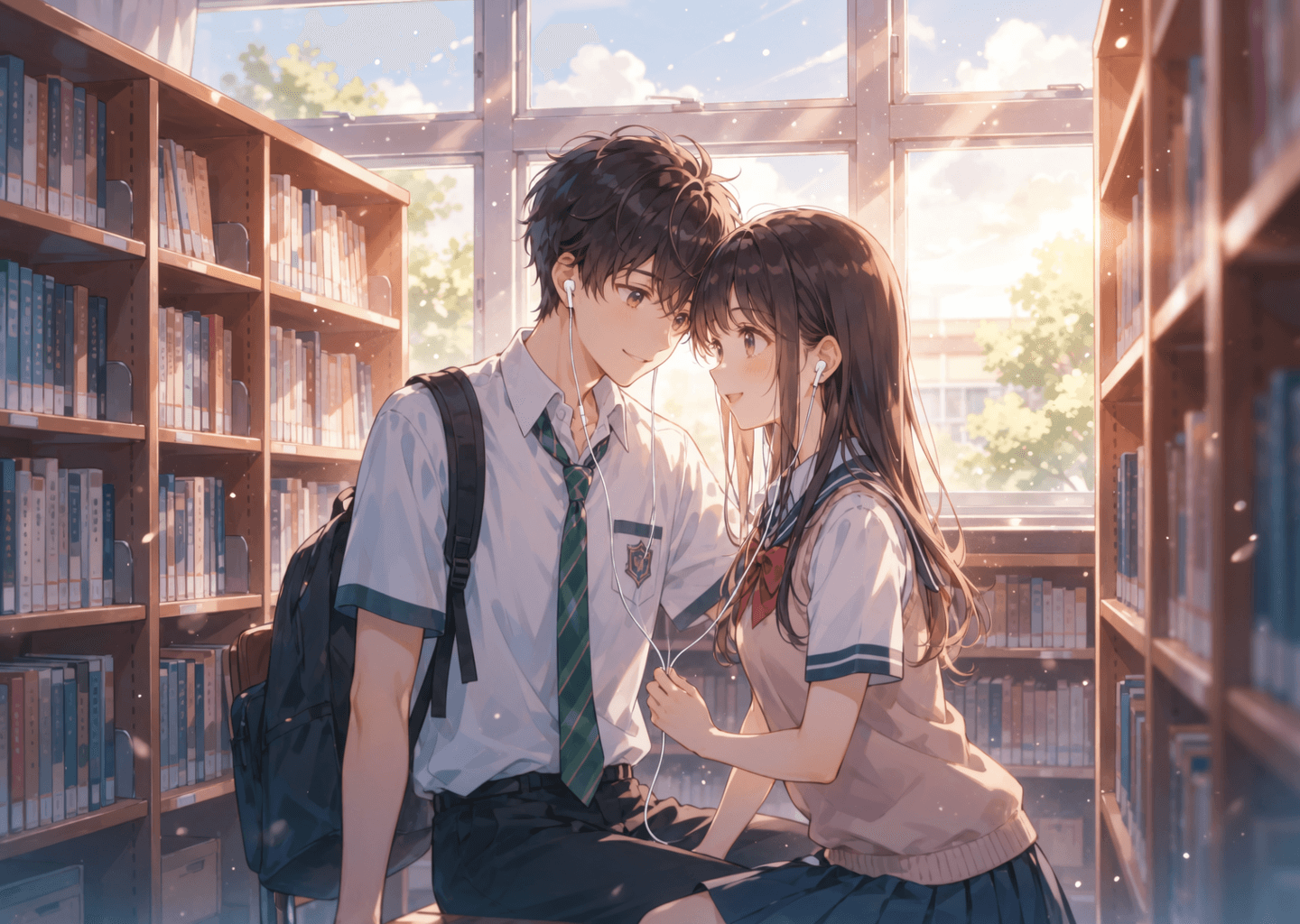 Anime school romance AI roleplay scene