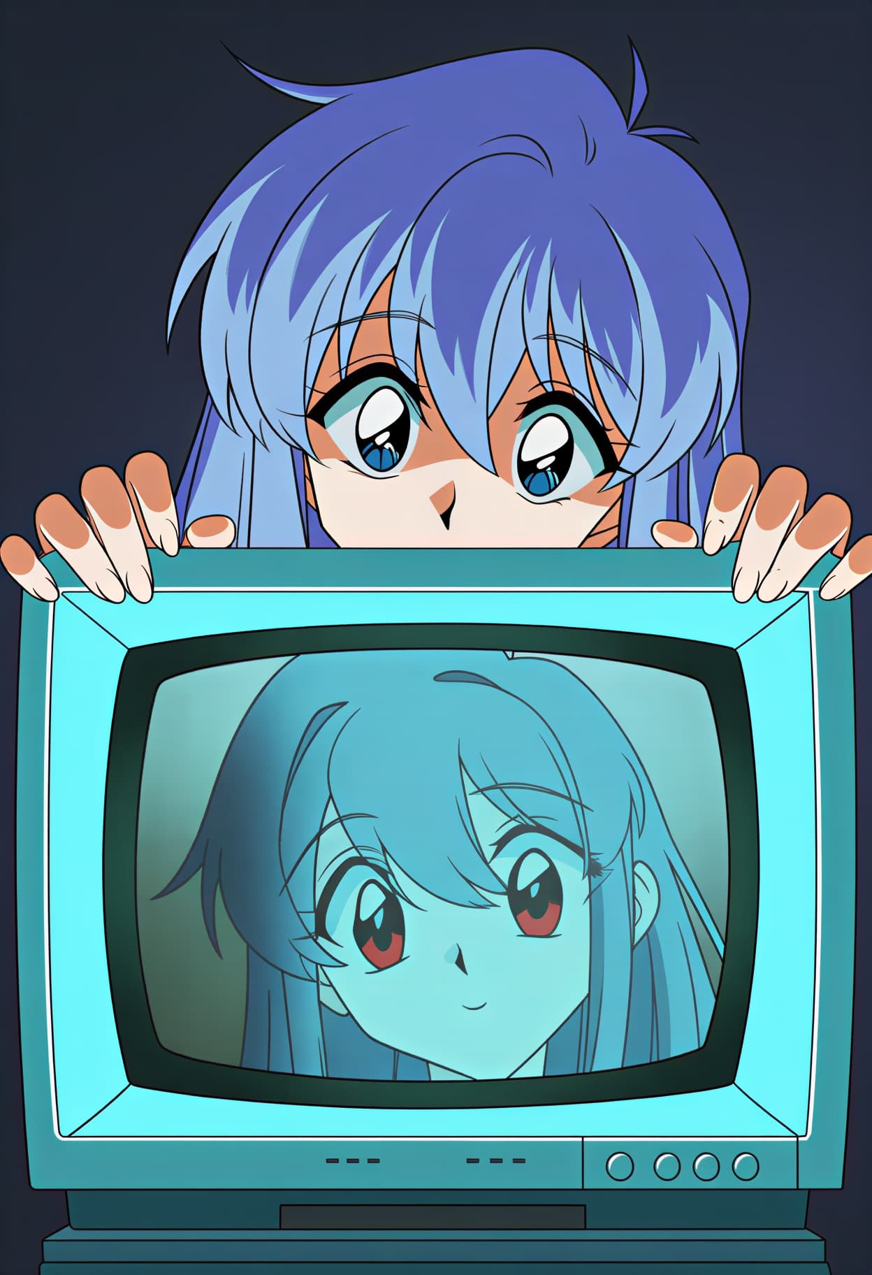 90s anime prompt sample - film grain and warm palette