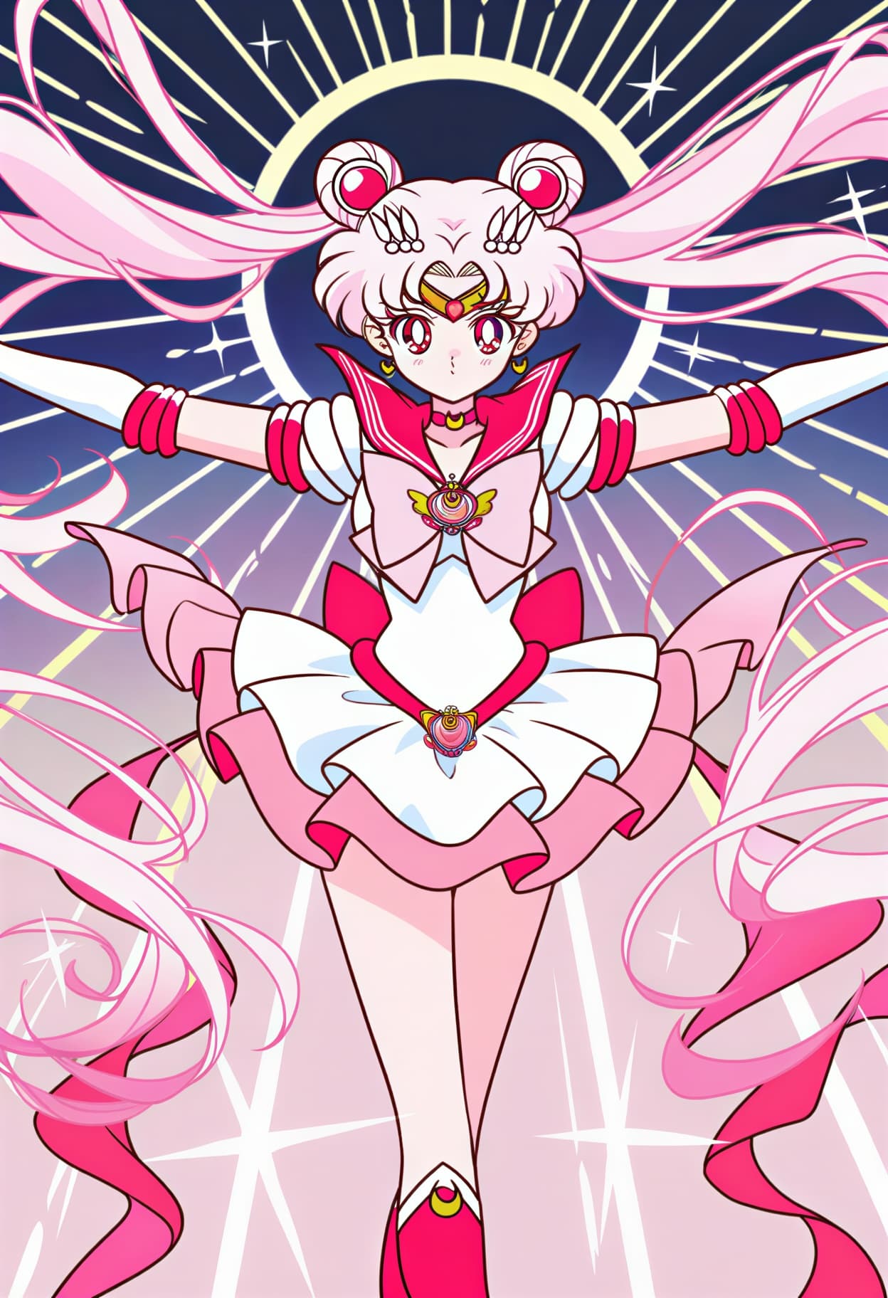 90s anime prompt sample - hand-drawn linework