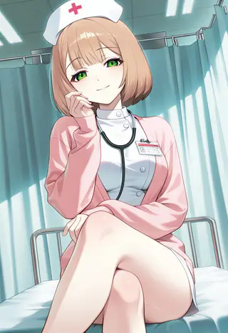 Anime portrait sample - blue hair and expressive eyes