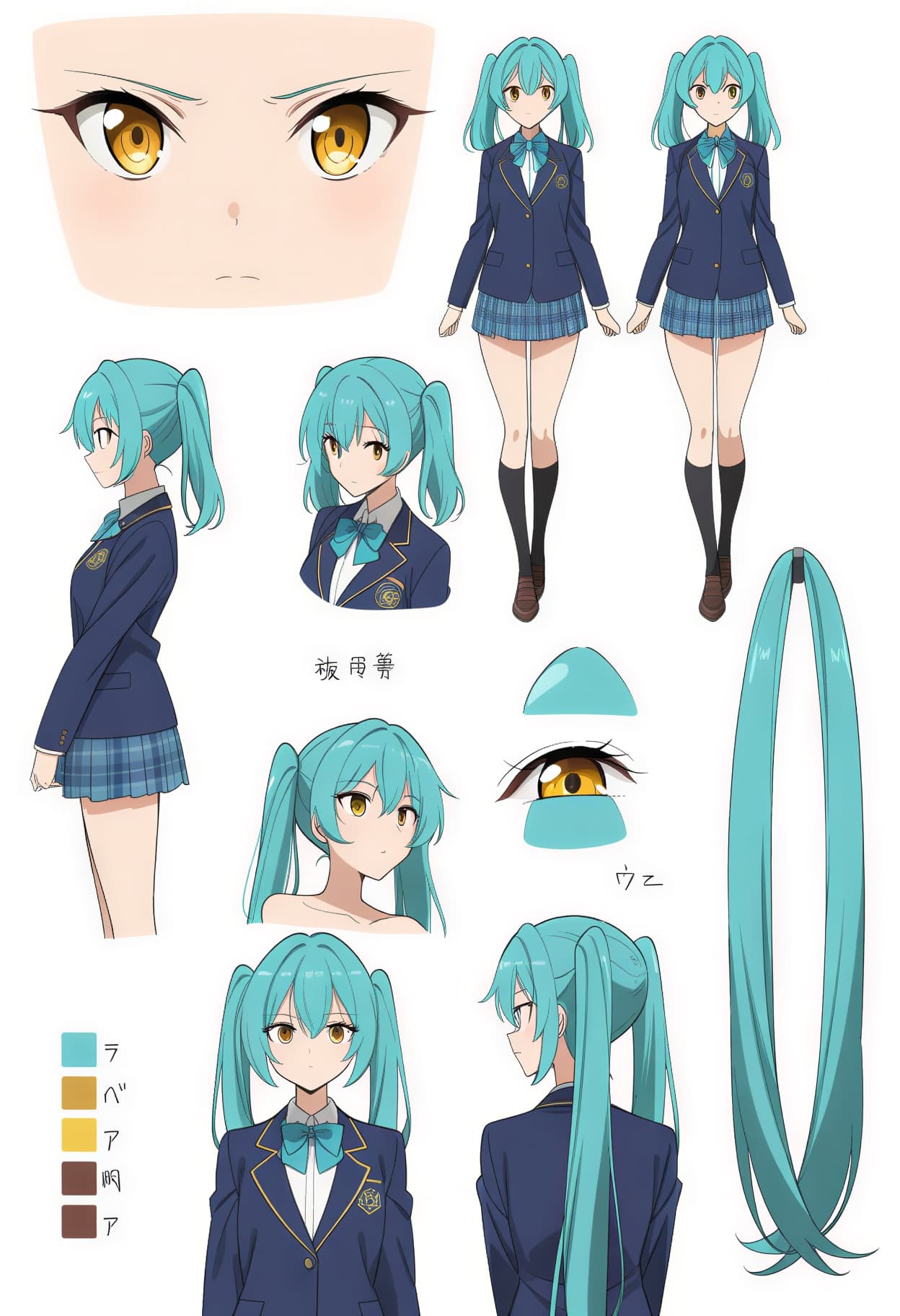 AI character sheet prompt sample — turnaround