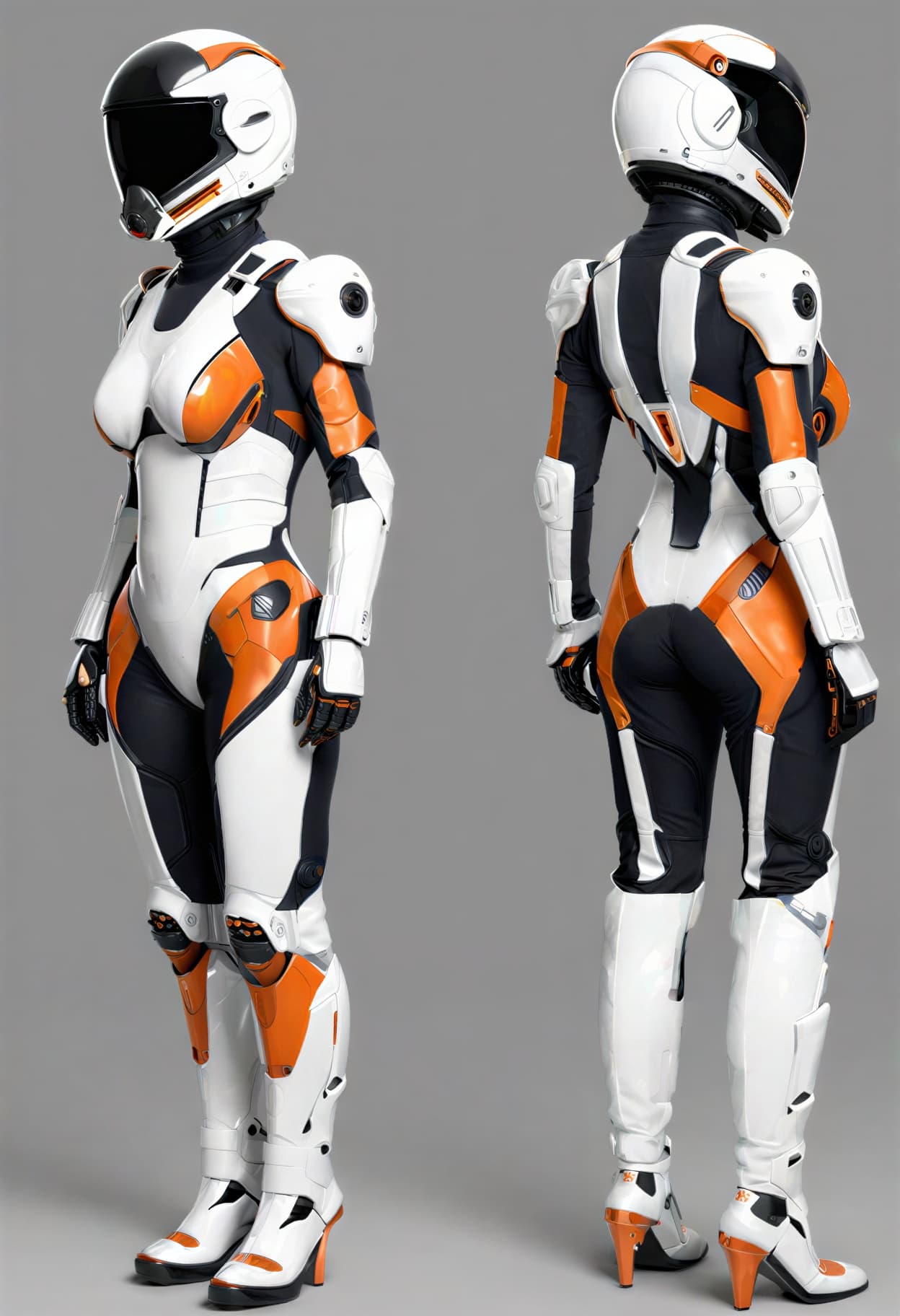 AI character sheet prompt sample — outfit variation chart