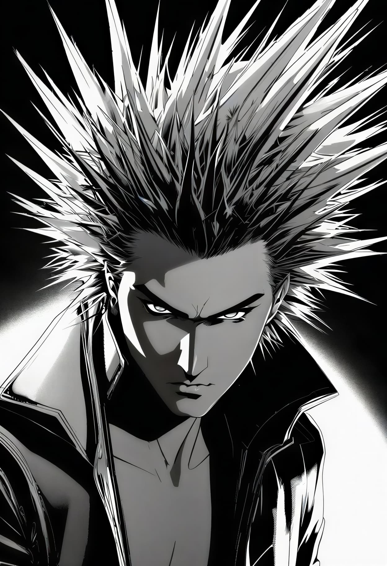 Manga AI prompt sample — high contrast