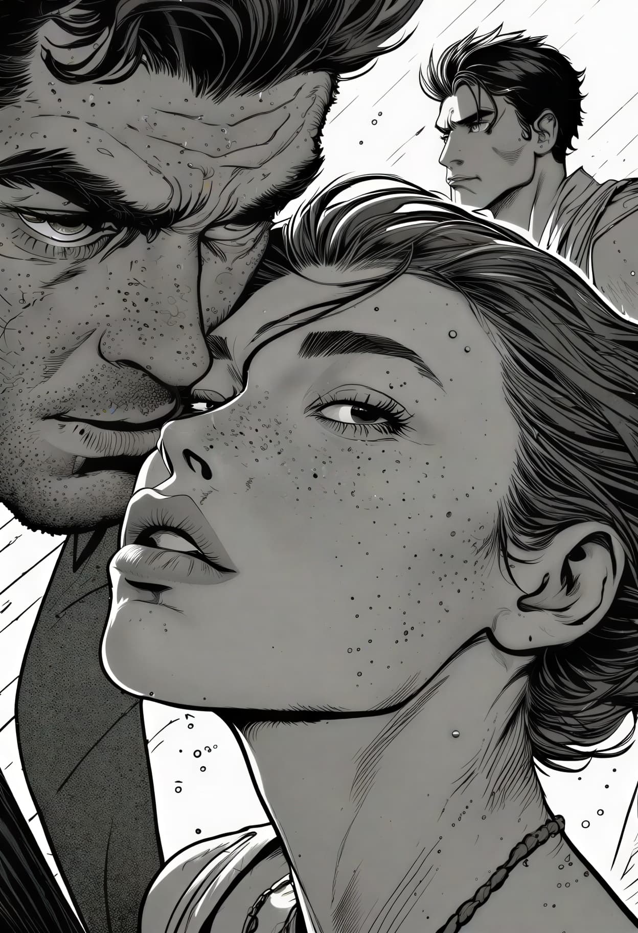 Manga AI prompt sample — print surface