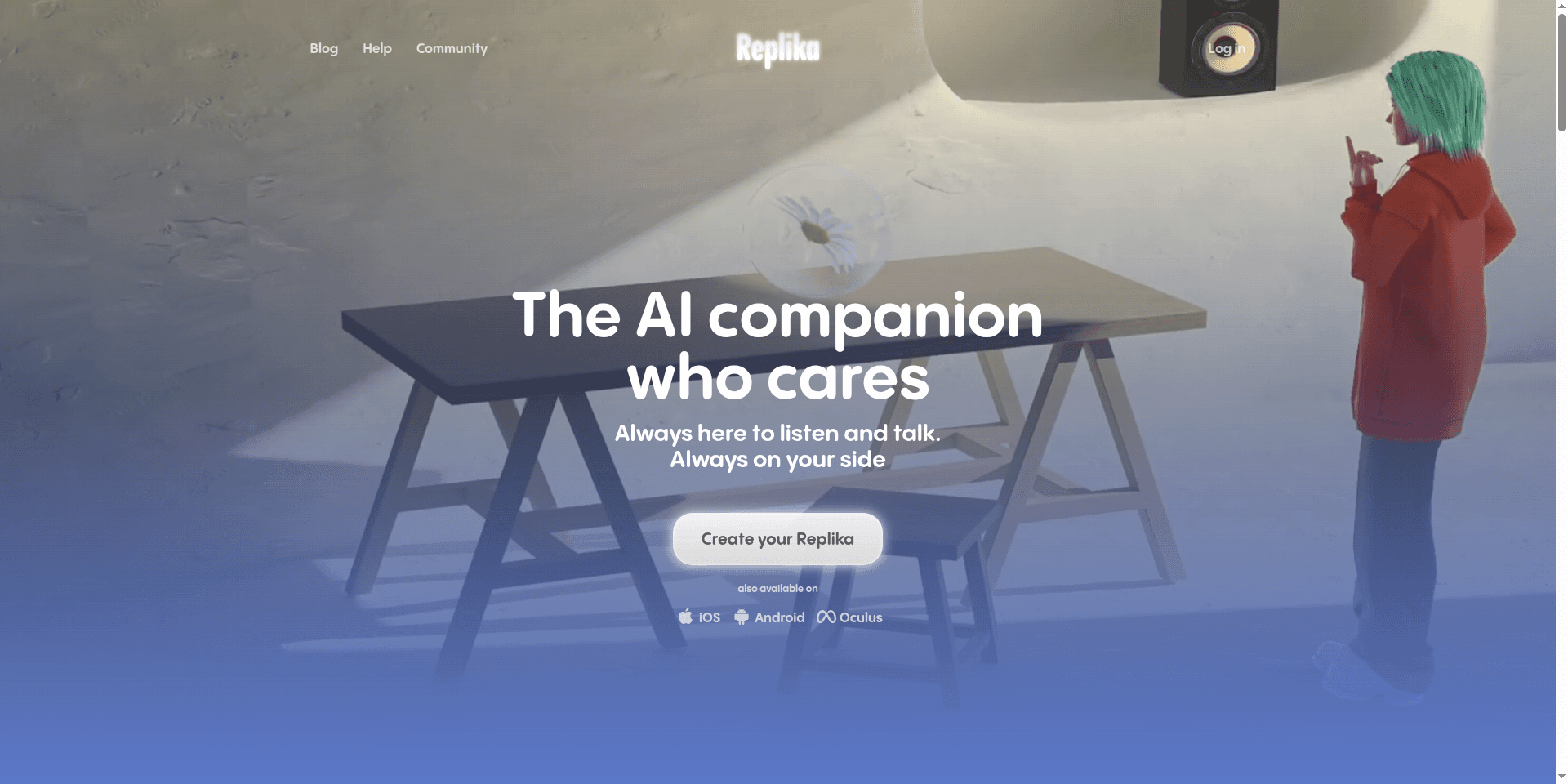 Replika app interface