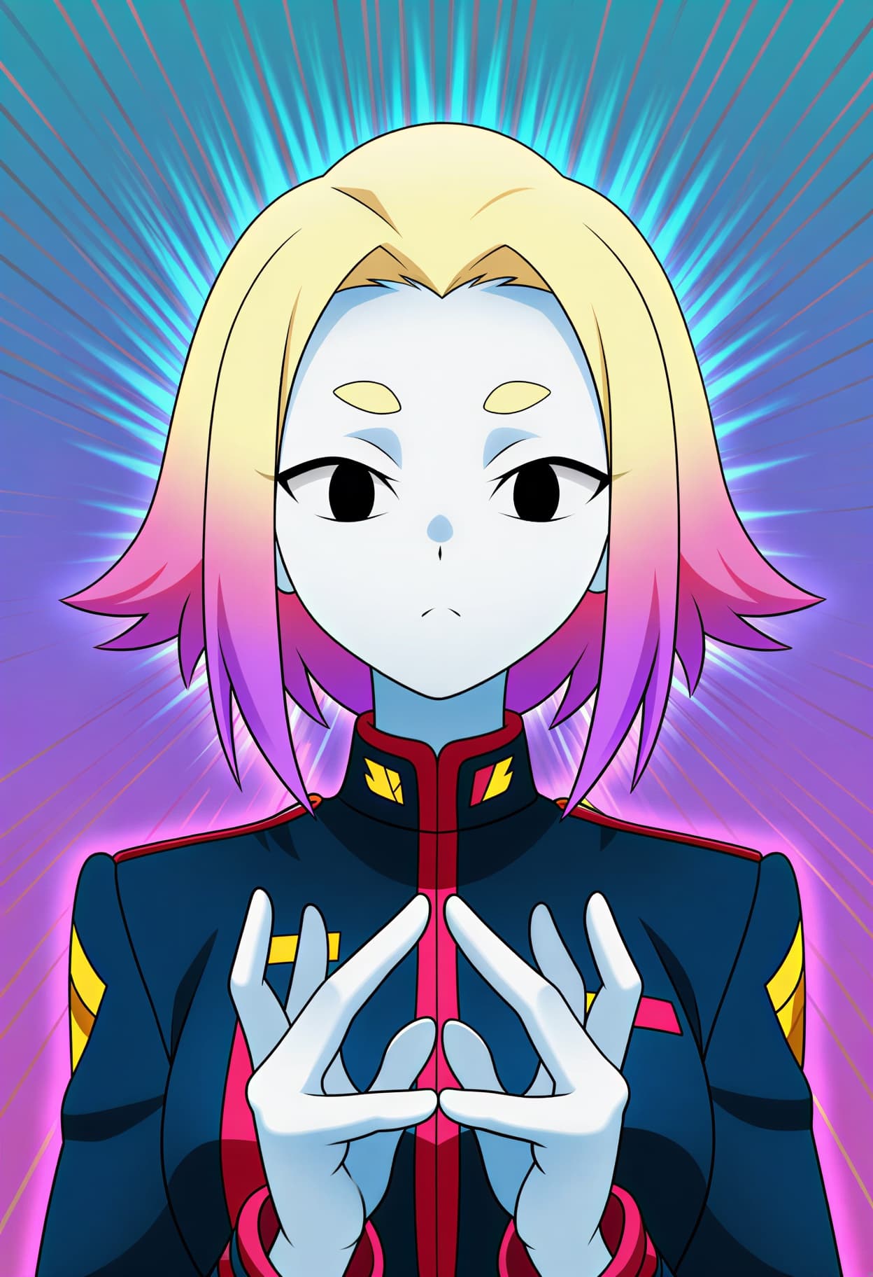 90s anime prompt sample - cel-shaded portrait
