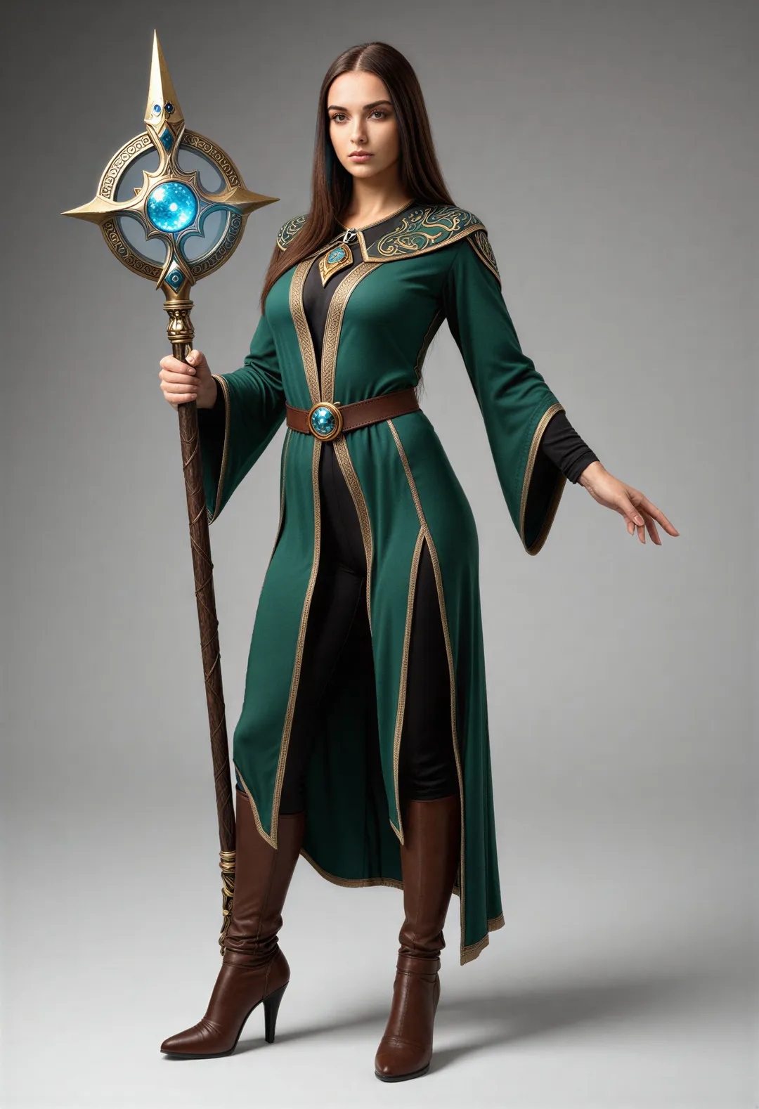 Fantasy character sample - magical elements and detailed costume
