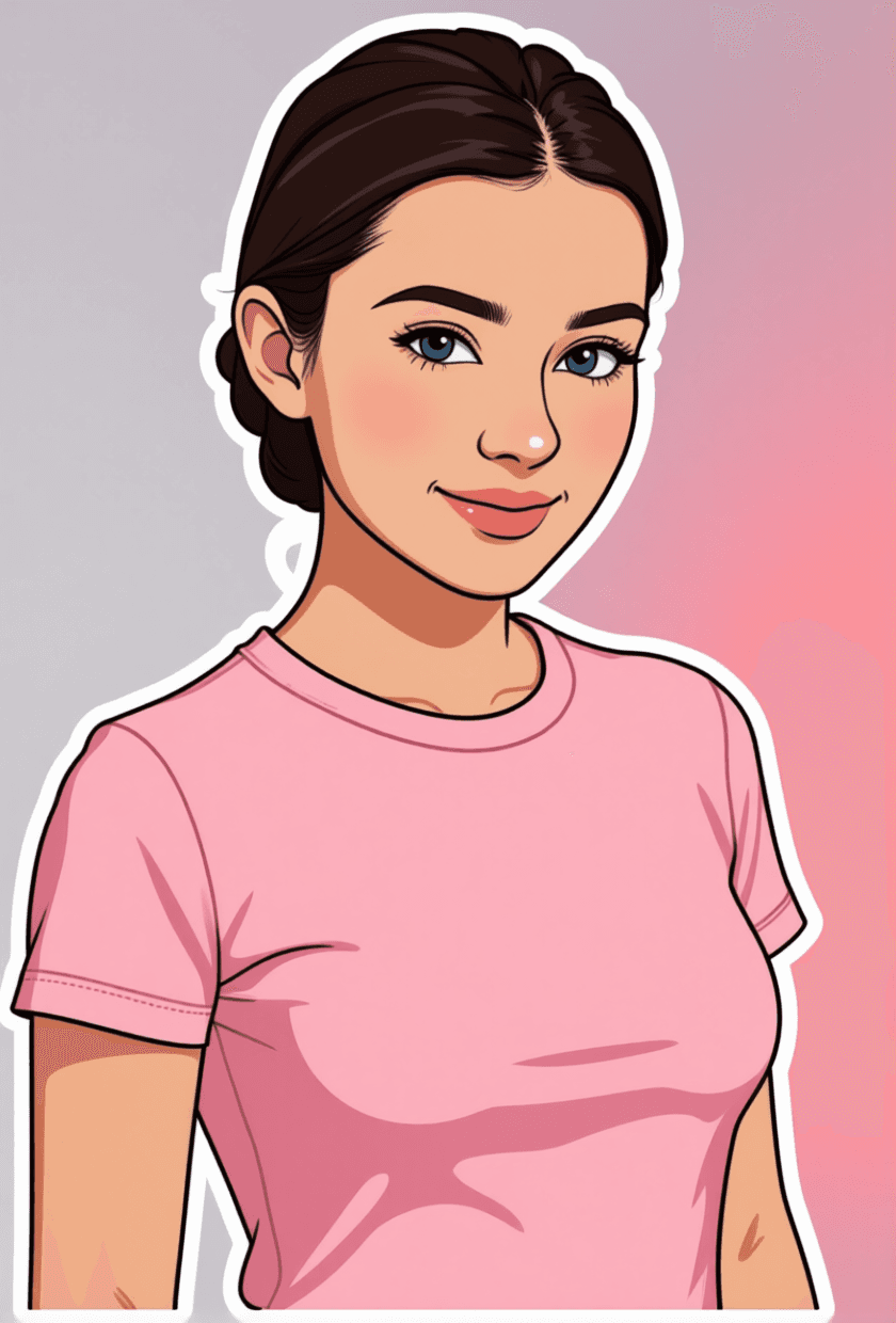 AI sticker prompt sample — die-cut ready