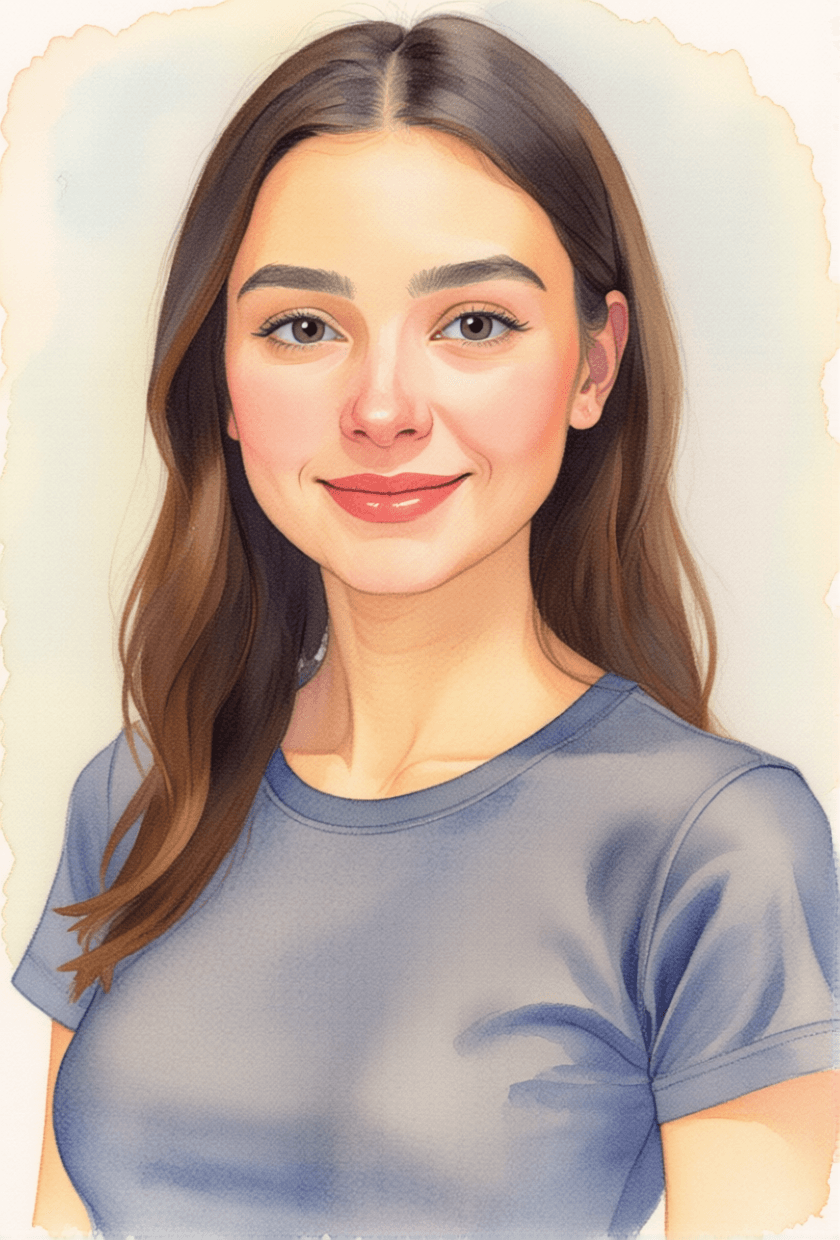 Watercolor AI prompt sample — bleeding edges