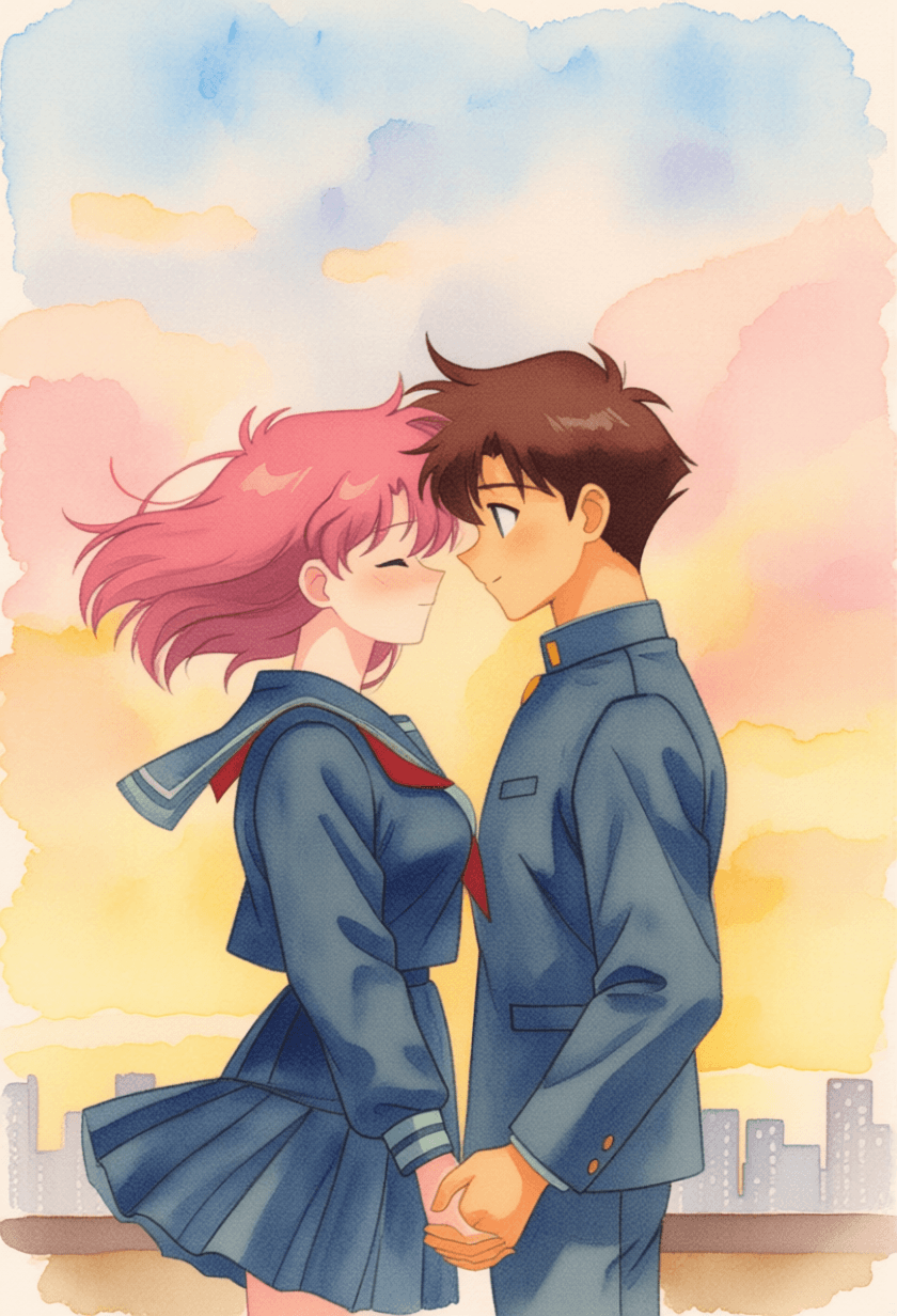 Watercolor AI prompt sample — bleeding edges